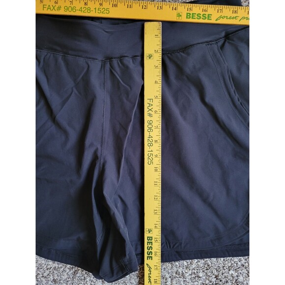 LANDS' END 5" Swim Shorts w/ Panty Black 18 XL Women's Solid Pockets S874 - Picture 3 of 6